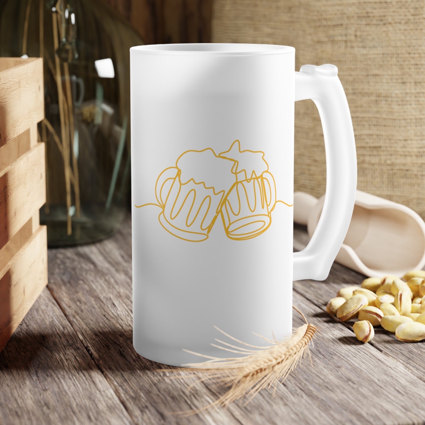 It's Beer O'Clock Frosted Glass Beer Mug