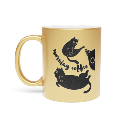 Morning Coffee Metallic Mug (Silver\Gold)