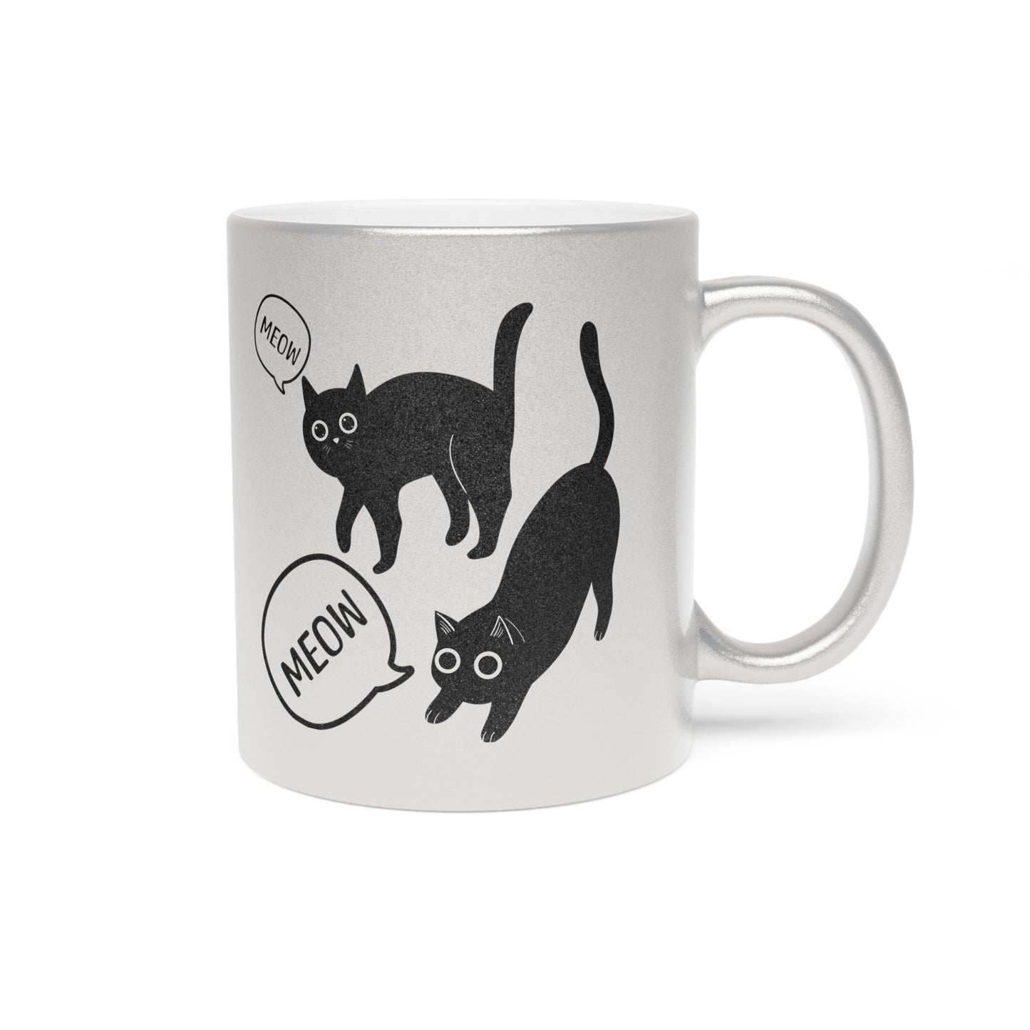 Meow Meow Metallic Mug (Silver\Gold)