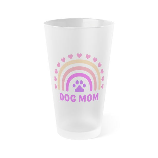 Dog Mom Frosted Pint Glass