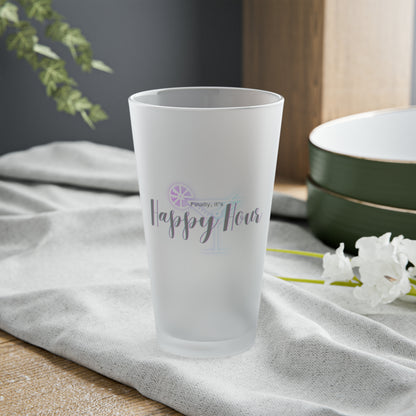 Happy Hour Frosted Pint Glass