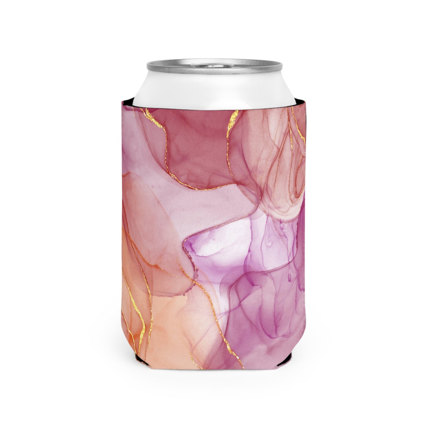 Pink Marble Can Cooler Sleeve