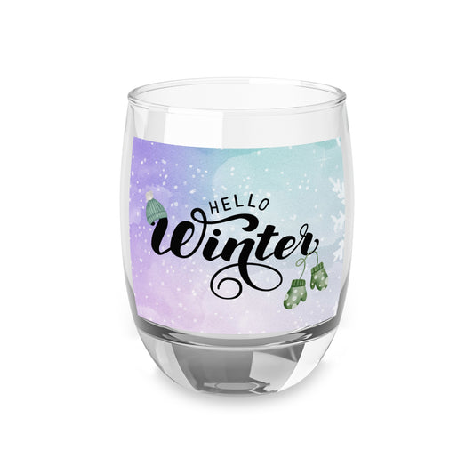 Hello Winter Whiskey Glass