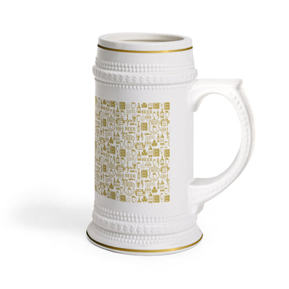 Gold Beer Stein Mug