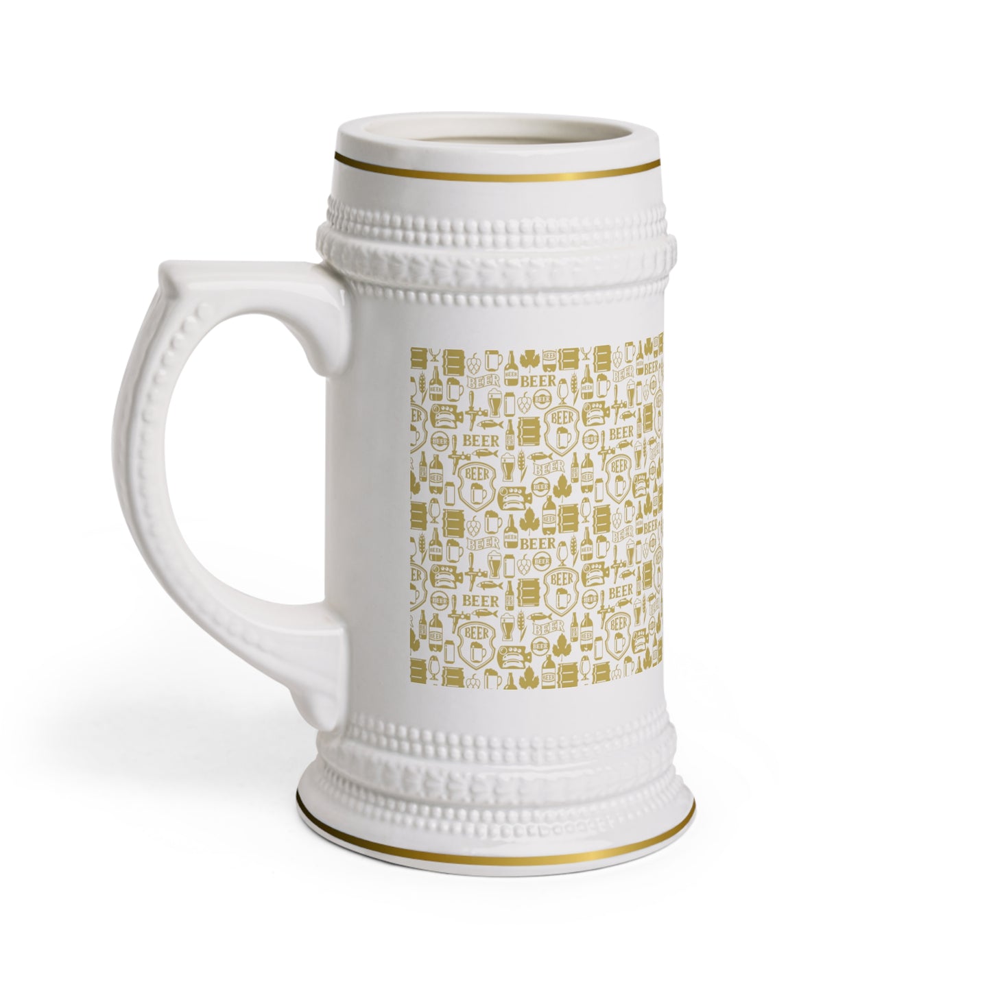 Gold Beer Stein Mug