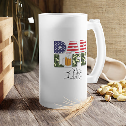 Dad Life Frosted Glass Beer Mug