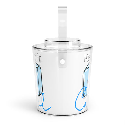 Keep It Cool Ice Bucket with Tongs