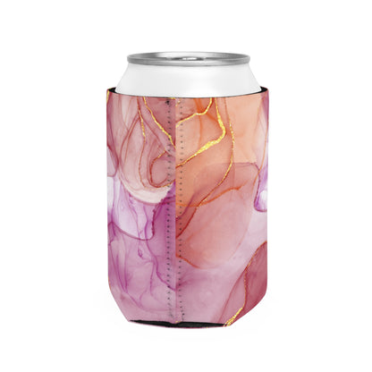 Pink Marble Can Cooler Sleeve