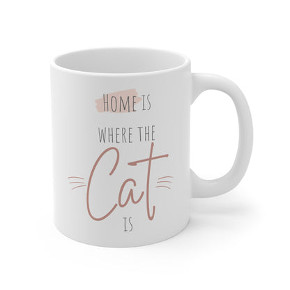 Home Is Where The Cat Is Ceramic Mug