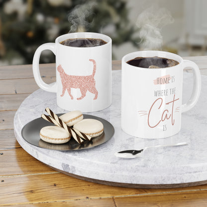 Home Is Where The Cat Is Ceramic Mug