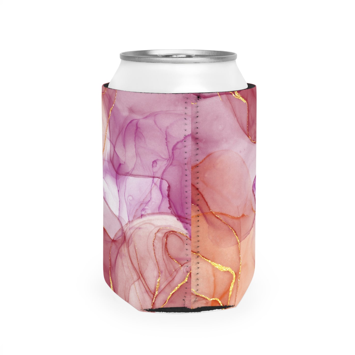 Pink Marble Can Cooler Sleeve