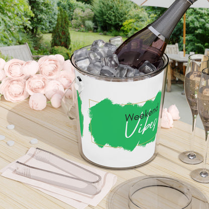 Weekend Vibes Ice Bucket with Tongs