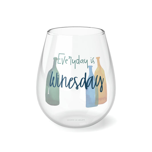Everyday is Winesday Stemless Wine Glass